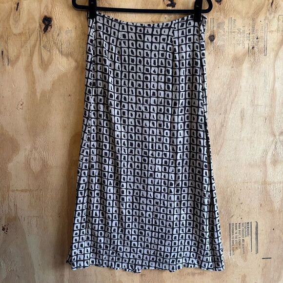 American Vintage Dresses & Skirts - Vintage Express Brown Abstract Print Midi Pencil Skirt Sz 9/10
